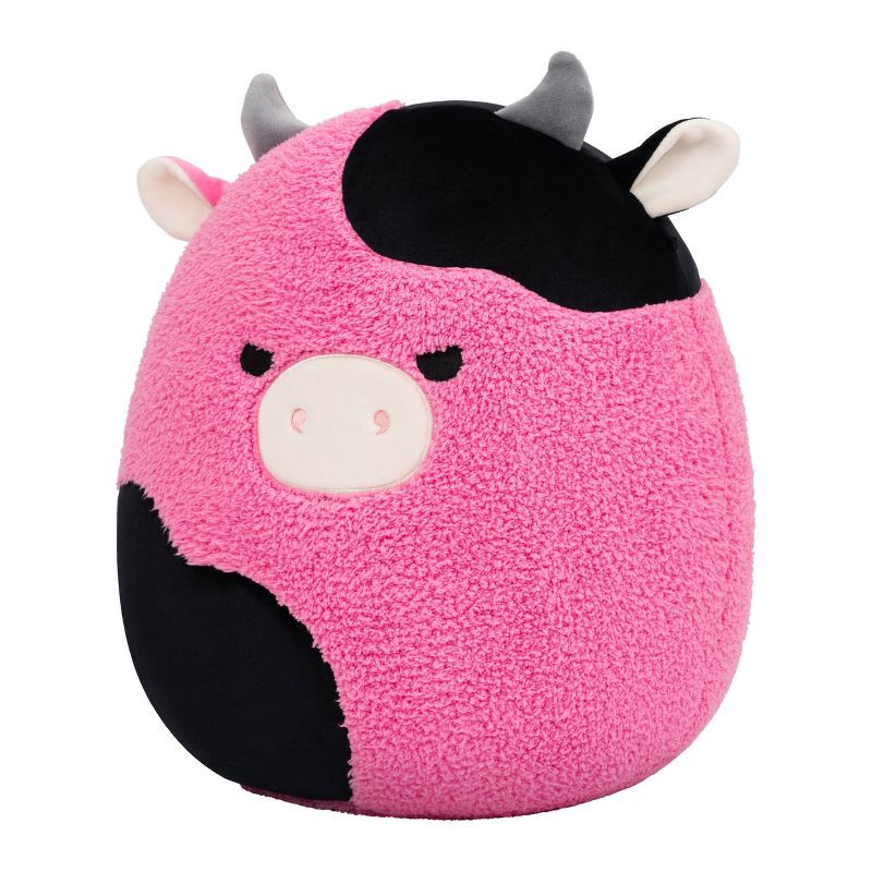 slide 5 of 11, Squishmallows 14" Pollyanna Knitted Black and Pink Cow Cozymallows Large Plush, 1 ct