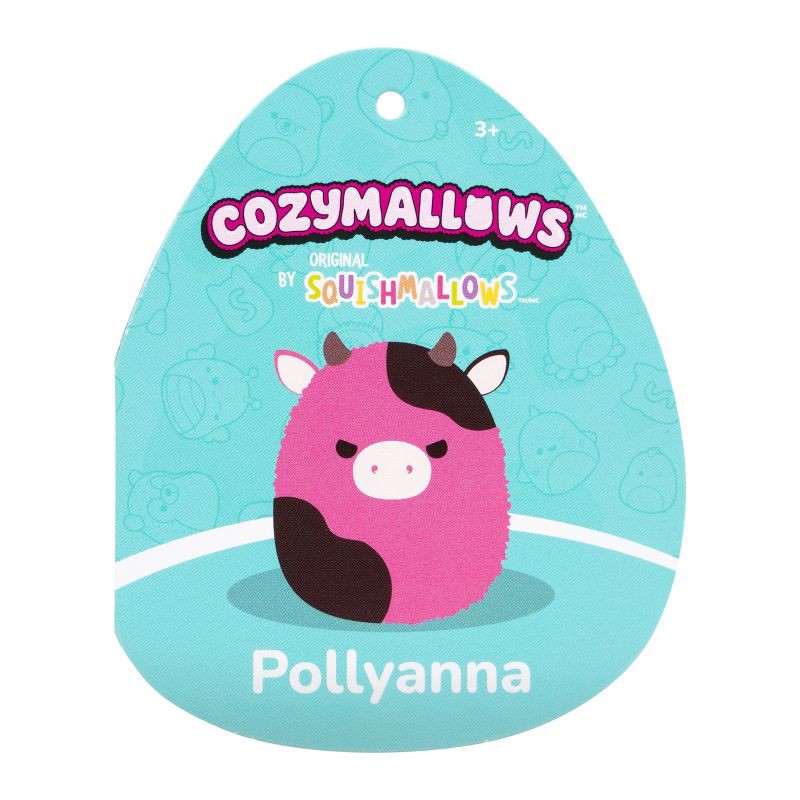 slide 10 of 11, Squishmallows 14" Pollyanna Knitted Black and Pink Cow Cozymallows Large Plush, 1 ct