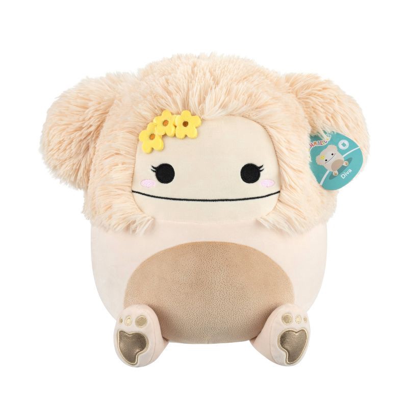 slide 2 of 12, Squishmallows 14" Cream Bigfoot with Tan Fuzzy Belly and Gold Sparkle Footprint Large Plush, 1 ct