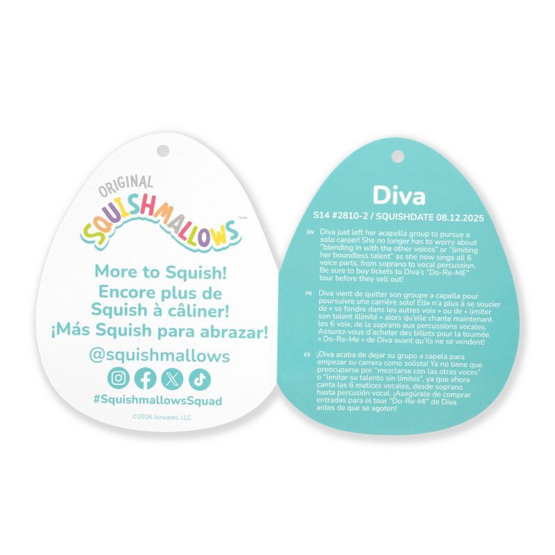 slide 12 of 12, Squishmallows 14" Cream Bigfoot with Tan Fuzzy Belly and Gold Sparkle Footprint Large Plush, 1 ct