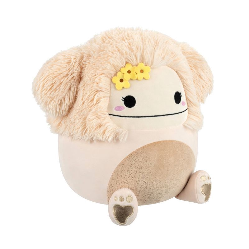 slide 4 of 12, Squishmallows 14" Cream Bigfoot with Tan Fuzzy Belly and Gold Sparkle Footprint Large Plush, 1 ct