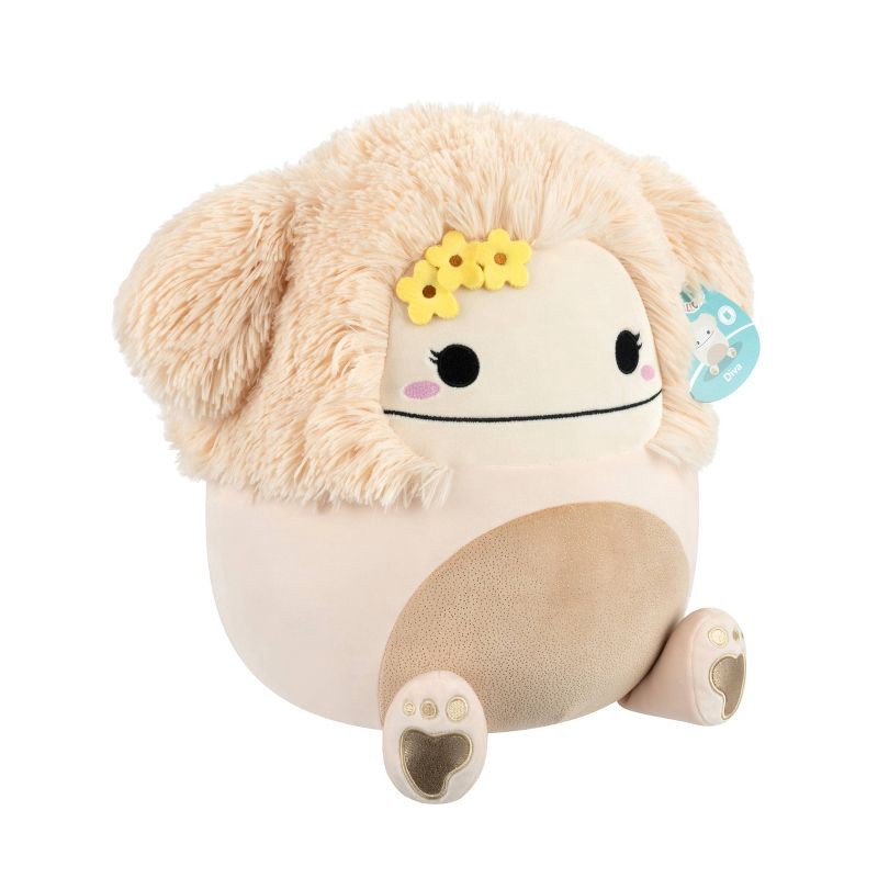 slide 5 of 12, Squishmallows 14" Cream Bigfoot with Tan Fuzzy Belly and Gold Sparkle Footprint Large Plush, 1 ct