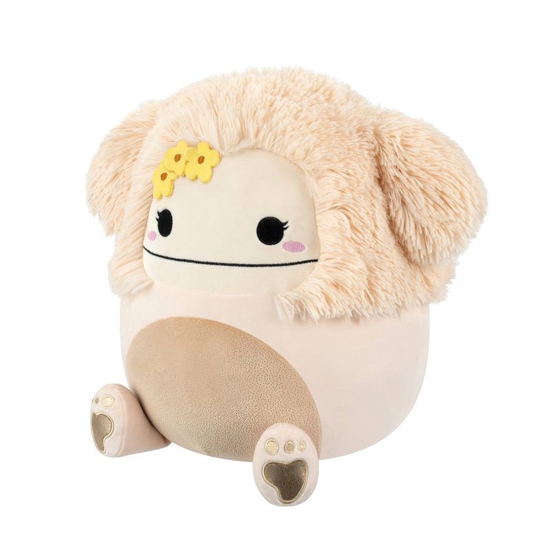 slide 6 of 12, Squishmallows 14" Cream Bigfoot with Tan Fuzzy Belly and Gold Sparkle Footprint Large Plush, 1 ct