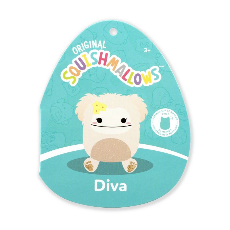 slide 11 of 12, Squishmallows 14" Cream Bigfoot with Tan Fuzzy Belly and Gold Sparkle Footprint Large Plush, 1 ct
