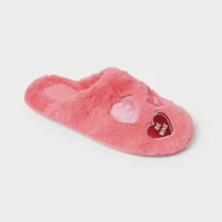 Women's Shana Candy Hearts Scuff Slippers - Auden™ Pink XL