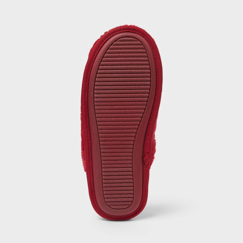 slide 4 of 4, Women's Mimi Red Bow Scuff Slippers - Auden™ Red M, 1 ct