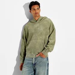 Men's Fleece Hooded Sweatshirt - Original Use™ Olive Green L