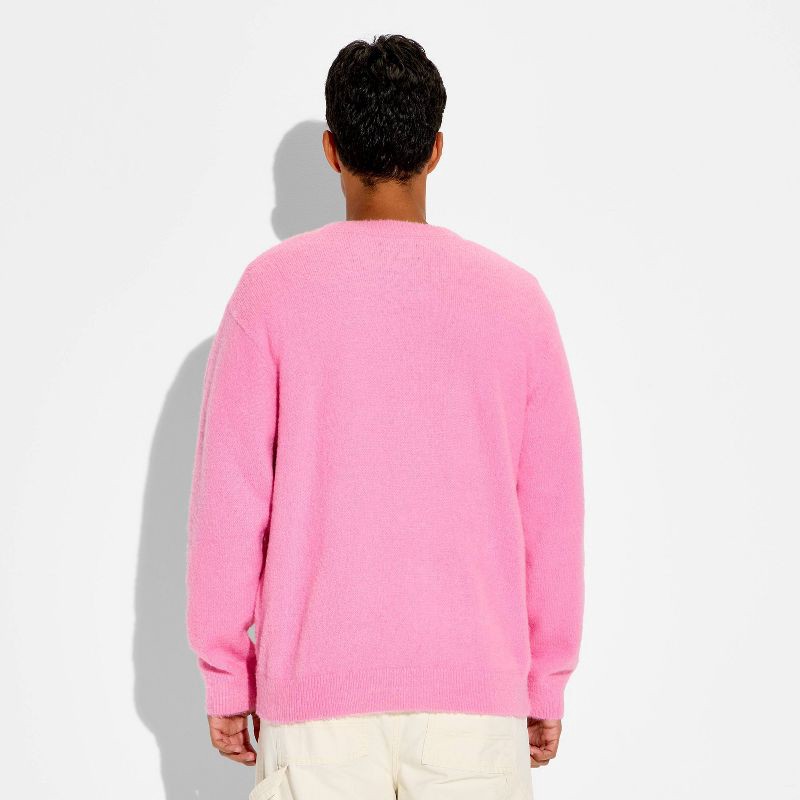 slide 3 of 3, Men's Long Sleeve Cardigan Sweater - Original Use™ Pink XL, 1 ct