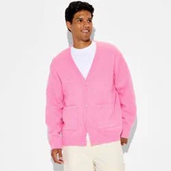 Men's Long Sleeve Cardigan Sweater - Original Use™ Pink XL