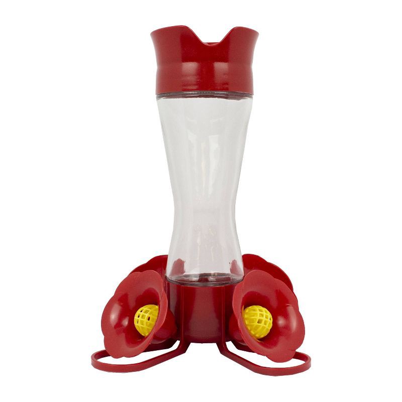 slide 1 of 12, Perky-Pet 8 oz Glass Pinch Waist Hummingbird Feeder - Red, 8 oz