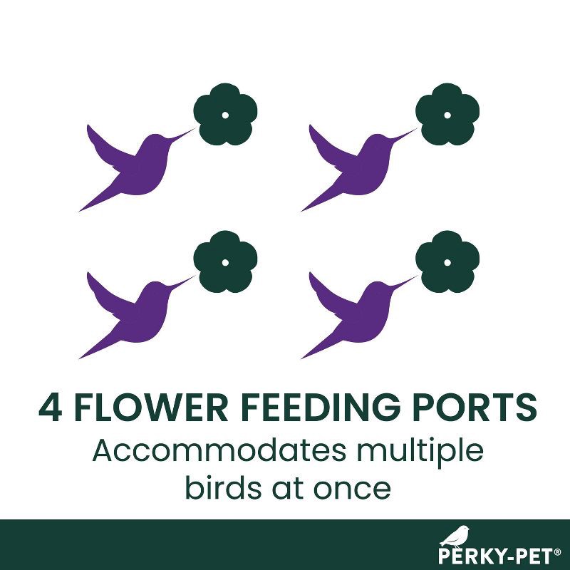 slide 9 of 12, Perky-Pet 8 oz Glass Pinch Waist Hummingbird Feeder - Red, 8 oz