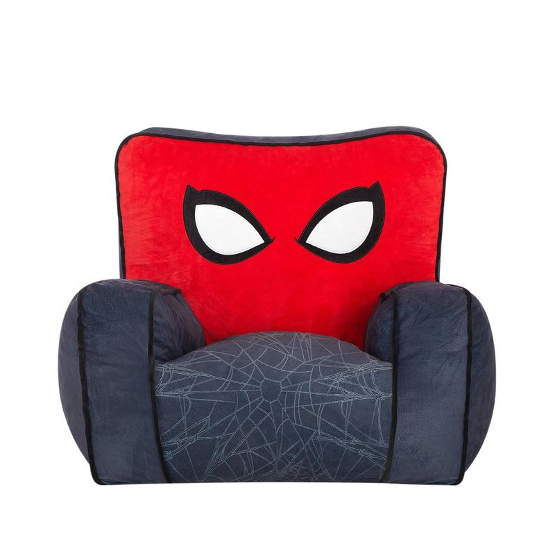 slide 1 of 6, Spider-Man Kids' Compressed Foam Plush Chair Gray, 1 ct