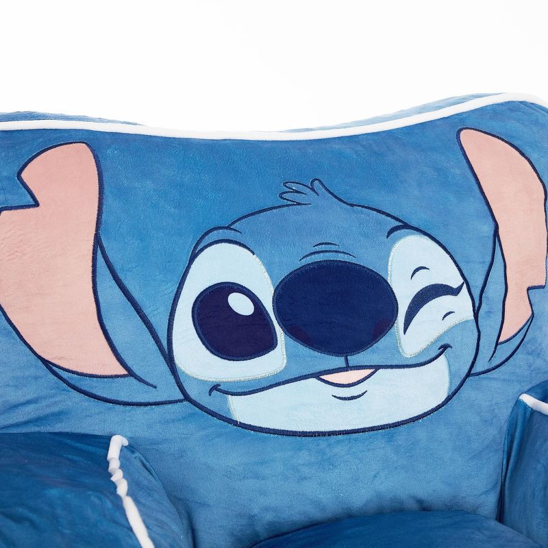 slide 3 of 6, Stitch Kids' Compressed Foam Plush Chair Blue, 1 ct