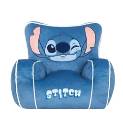 Stitch Kids' Compressed Foam Plush Chair Blue