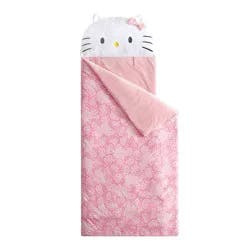 Hello Kitty Kids' Glow in the Dark Sleeping Bag Pink
