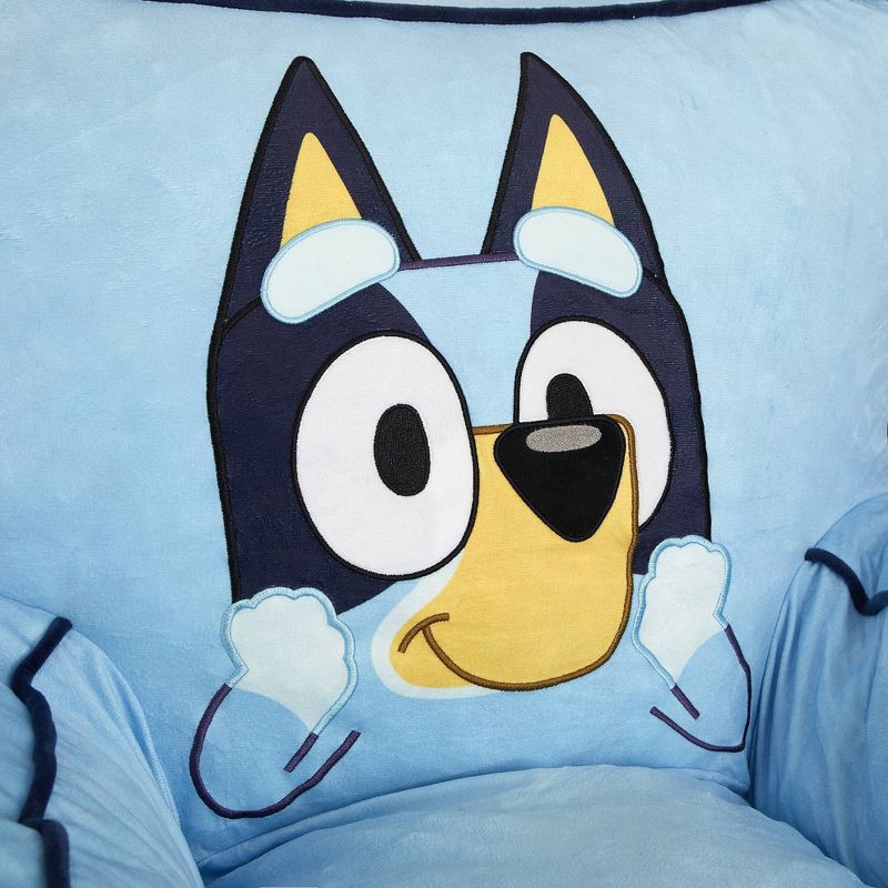 slide 3 of 6, Bluey Kids' Compressed Foam Plush Chair Blue, 1 ct