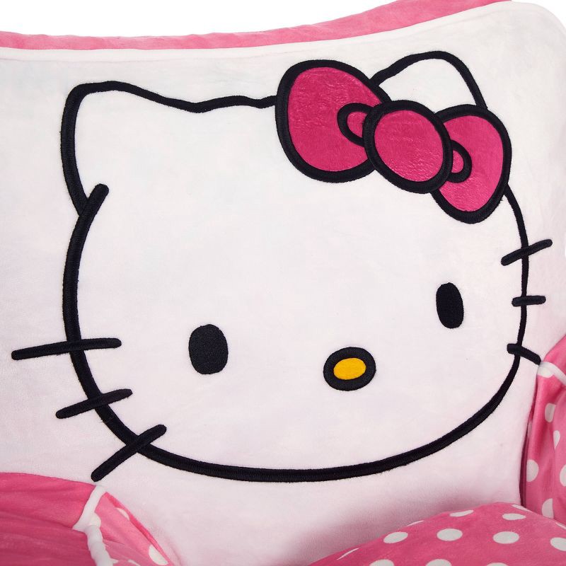 slide 3 of 6, Hello Kitty Kids' Compressed Foam Plush Chair Pink, 1 ct