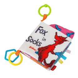 Infantino My First Dr. Seuss Baby Learning Soft Book - Fox in Socks: Sensory Development, Baby Learning Toy