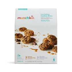 Munchkin Lactation Chocolate Chip Cookie Bites Variety Pack Sampler Ready to Eat - 1.5oz/6ct