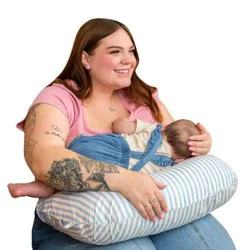 Boppy New Nursing Pillow - Vintage Blue Stripes