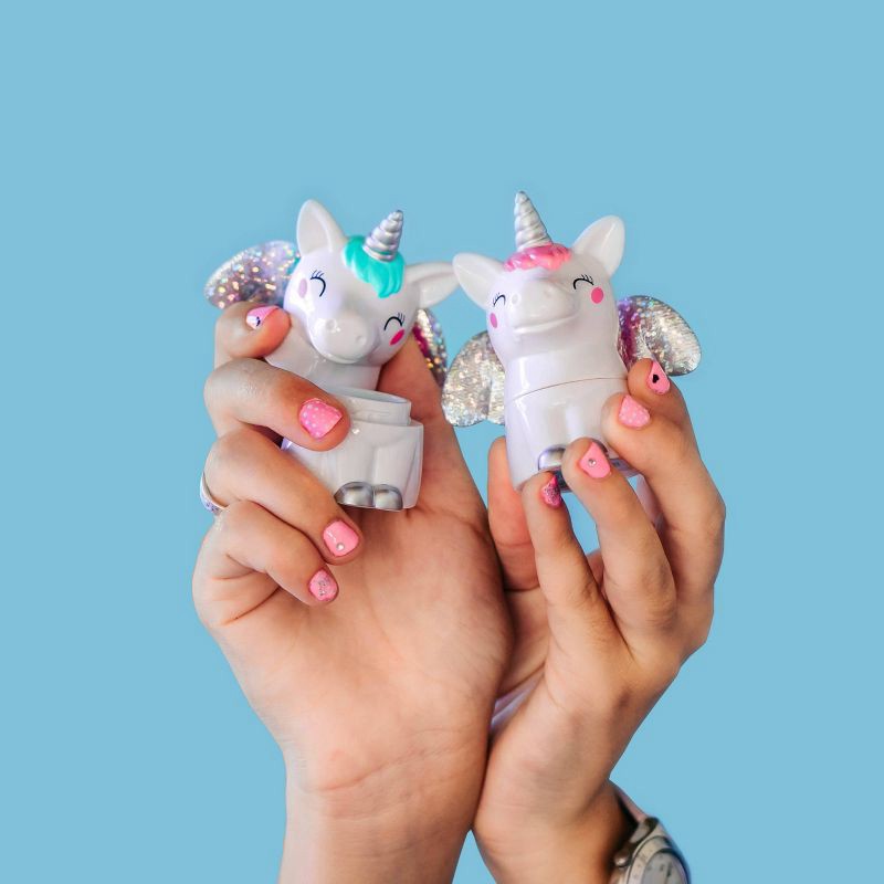 slide 2 of 3, Toysmith Flying Unicorn Lip Balm - Pink Strawberry, 1 ct