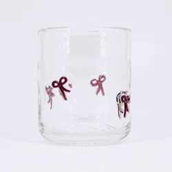 Madison Home 16 fl oz Icon Glass Berry Maroon Bows