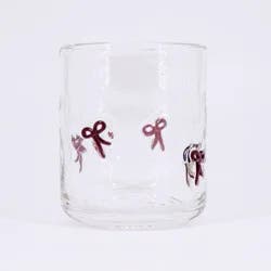 Madison Home 16 fl oz Icon Glass Berry Maroon Bows