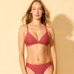 Women's Sure Soft Fixed Triangle Bikini Top - Shade & Shore™ Red XS