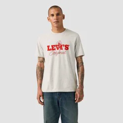 Levi's® Men's Standard Fit Short Sleeve Graphic Crewneck T-Shirt - Light Gray L