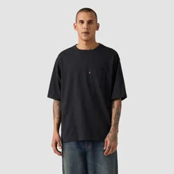 Levi's® Men's Short Sleeve Loose Fit Crewneck Pocket T-Shirt - Black M