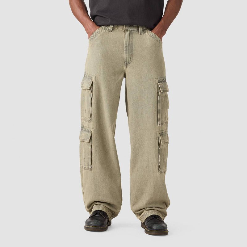 slide 1 of 4, Levi's® Men's 578™ Baggy Fit Cargo Jeans - Gray Wash 38x30, 1 ct