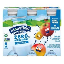 Stonyfield Organic Lowfat Mango Apple Traditional Kids' Yogurt Smoothies - 3.1 fl oz/6ct
