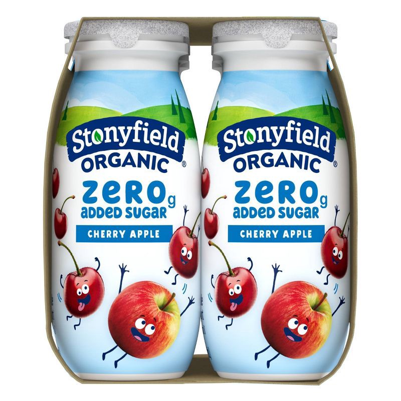 slide 4 of 4, Stonyfield Organic Lowfat Cherry Apple Traditional Kids' Yogurt Smoothies - 3.1 fl oz/6ct, 3.1 fl oz, 6 ct