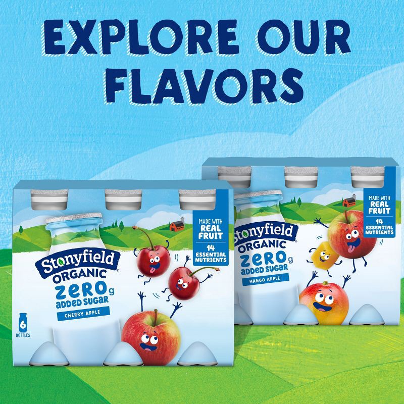 slide 7 of 12, Stonyfield Organic Lowfat Cherry Apple Traditional Kids' Yogurt Smoothies - 3.1 fl oz/6ct, 3.1 fl oz, 6 ct