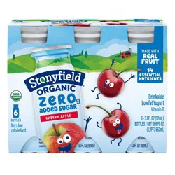 Stonyfield Organic Lowfat Cherry Apple Traditional Kids' Yogurt Smoothies - 3.1 fl oz/6ct