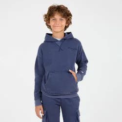 Champion Boys' Oversized Washed Fleece Hoodie - Navy Blue M