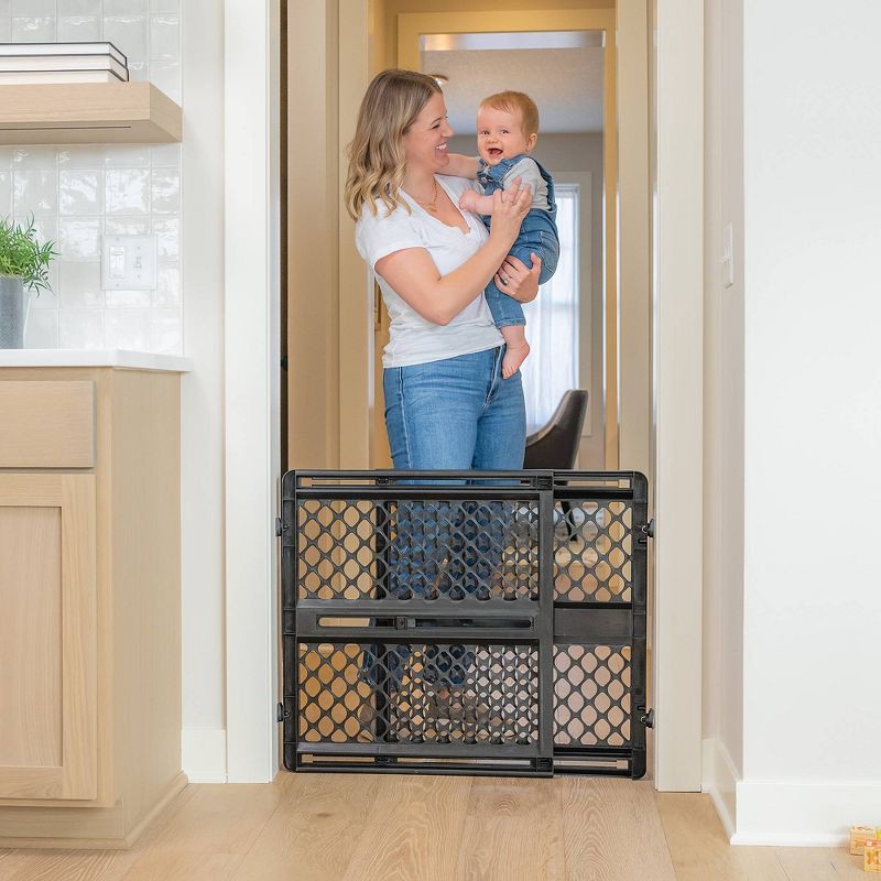 slide 8 of 8, Toddleroo by North States 2-in-1 Supergate Secure Plastic - Black, 1 ct