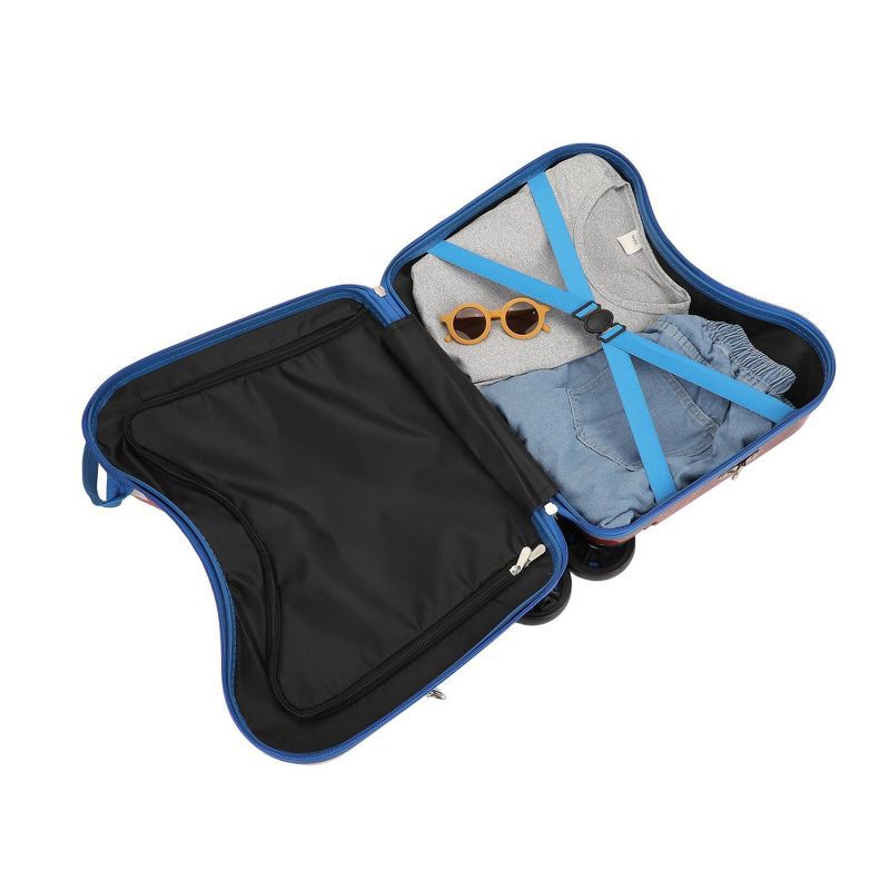 slide 7 of 7, Spider-Man Carry On Spinner Hardside Ride On Suitcase - Red, 1 ct