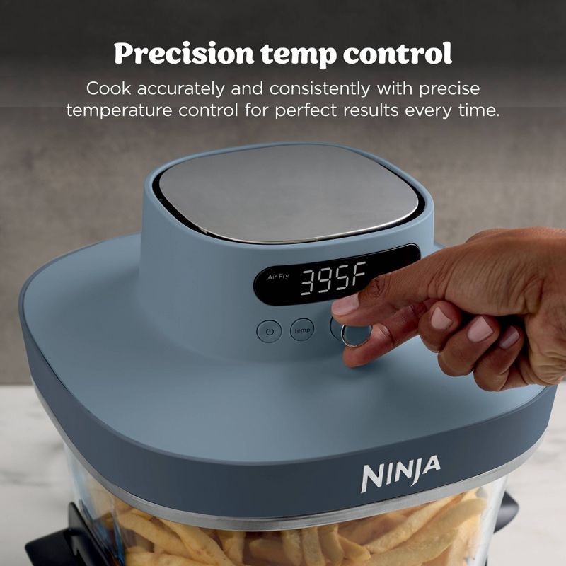 slide 5 of 13, Ninja Crispi Pro 6-in-1 6qt and 2.5qt Non-Toxic Glass Container Countertop Air Fryer Cyberspace AS101GY, 6 qt, 2.5 qt