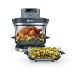 Ninja Crispi Pro 6-in-1 6qt and 2.5qt Non-Toxic Glass Container Countertop Air Fryer Cyberspace AS101GY