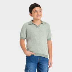 Boys' Short Sleeve Pullover Sweater - Cat & Jack™ Aqua Green XS