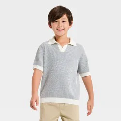 Boys' Short Sleeve Pullover Sweater - Cat & Jack™ Charcoal Gray XS