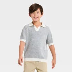 Boys' Short Sleeve Pullover Sweater - Cat & Jack™ Charcoal Gray M