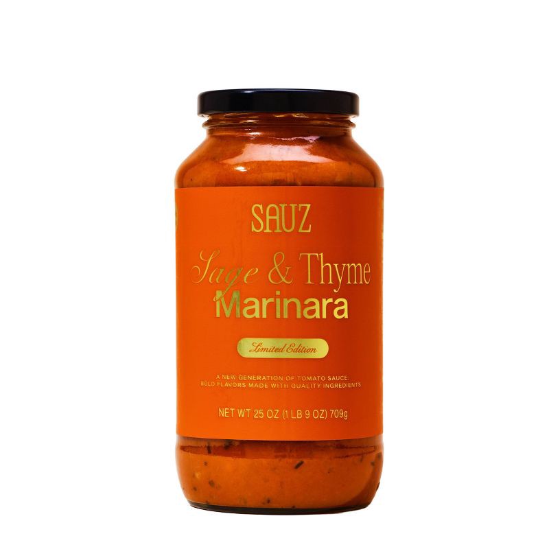 slide 1 of 3, Sauz Sage and Thyme Marinara Tomato Sauce - 25oz, 25 oz