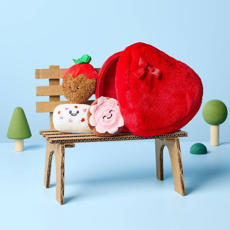 slide 2 of 3, 6" Chocolate Box Plush 4pc - Gigglescape™, 4 ct