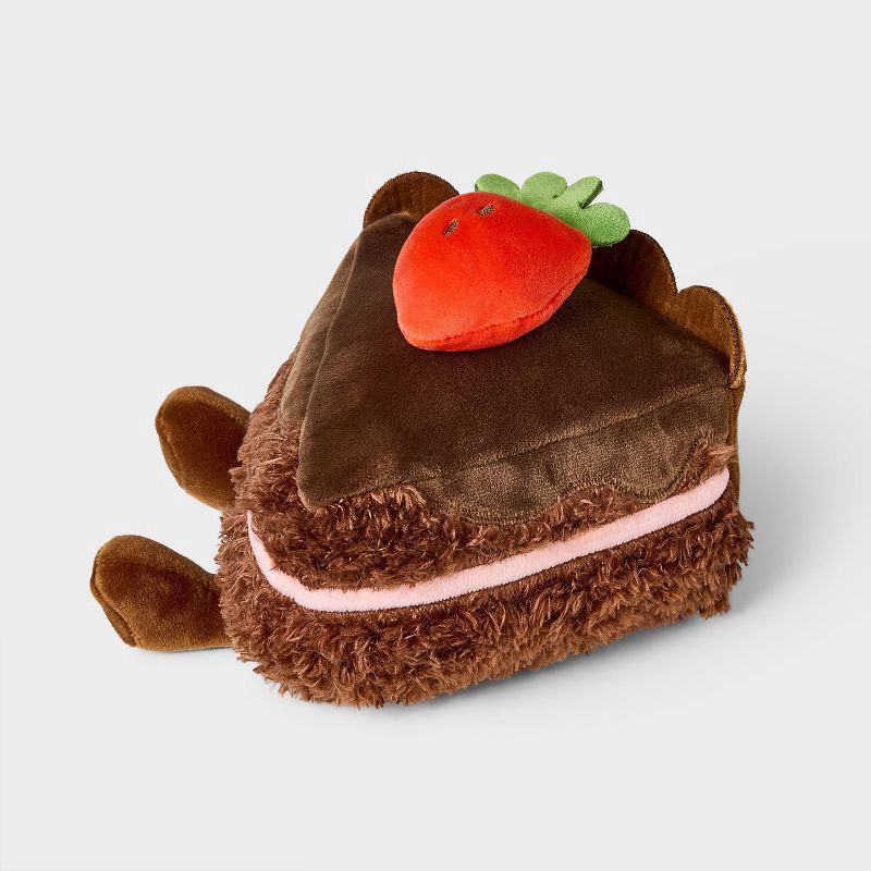 slide 3 of 3, 6" Chocolate Cake Plush - Gigglescape™, 1 ct