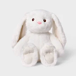 11'' White Bunny Stuffed Animal - Gigglescape™