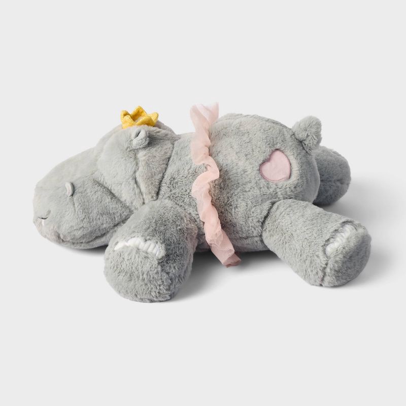 slide 3 of 3, 14" Princess Hippo Stuffed Animal - Gigglescape™, 1 ct