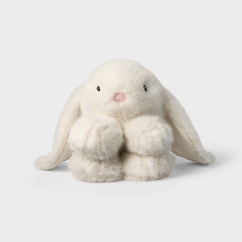 slide 1 of 3, 5.5'' White Bunny Stuffed Animal - Gigglescape™, 1 ct