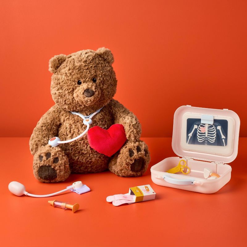 slide 2 of 3, 21" Jumbo Bear with Heart Stuffed Animal - Gigglescape™, 1 ct